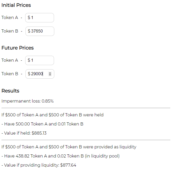 liquidity calculator screen